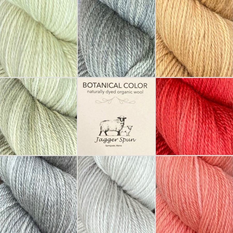 Jagger Spun Botanical Color 1lb Cones | 3/8 Sport Weight | 1,490 Yards | 21.5 Micron Organic Merino-Yarn-Jagger Spun Yarn-Revolution Fibers