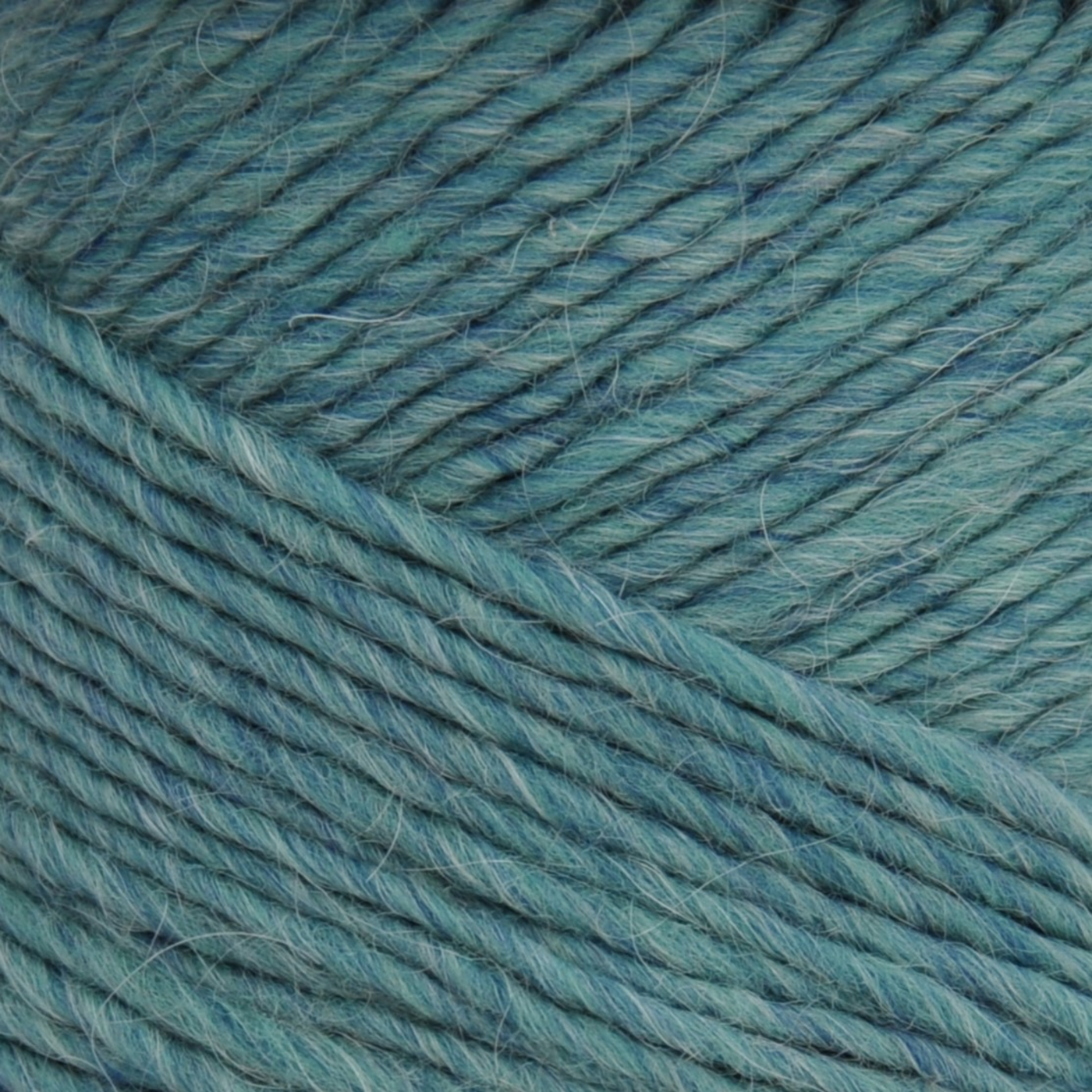 Brown Sheep Lamb’s Pride Worsted wool-mohair yarn close-up, Seaside muted teal shade — available at Revolution Fibers