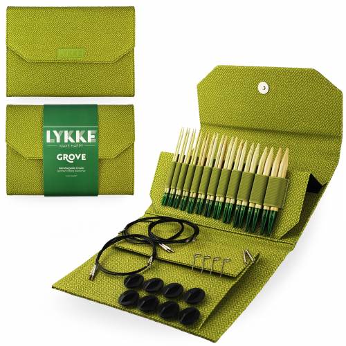 Lykke Grove 5" Interchangeable Circular Needle Set | With Carrying Case-Knitting Needle Set-Lykke Crafts-Revolution Fibers