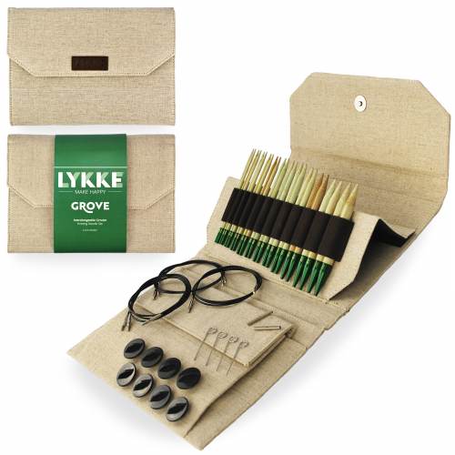 Lykke Grove 5" Interchangeable Circular Needle Set | With Carrying Case-Knitting Needle Set-Lykke Crafts-Revolution Fibers