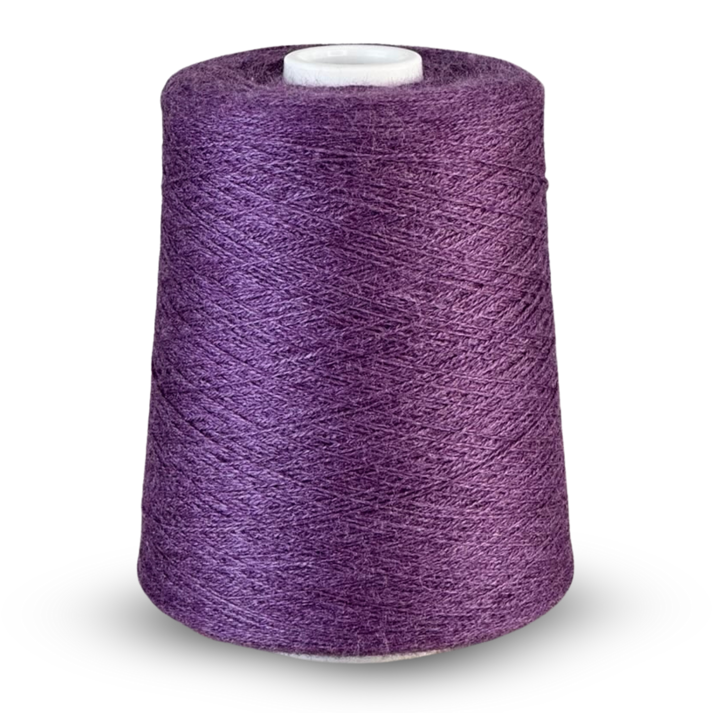 Zephira 2/18 wool-silk lace cone in Elderberry; dark plum purple, subtle sheen, 1 lb approx 5,040 yards.