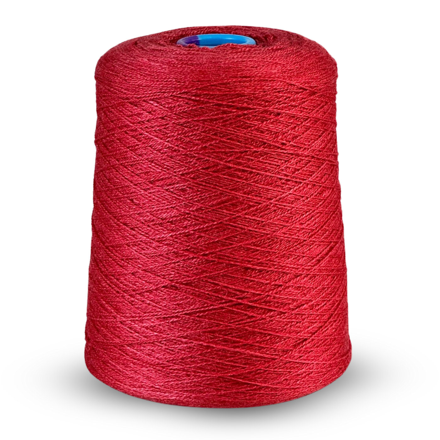 Zephira 2/18 wool-silk lace cone in Real Red; clean primary red with silk glow, 1 lb about 5,040 yards.