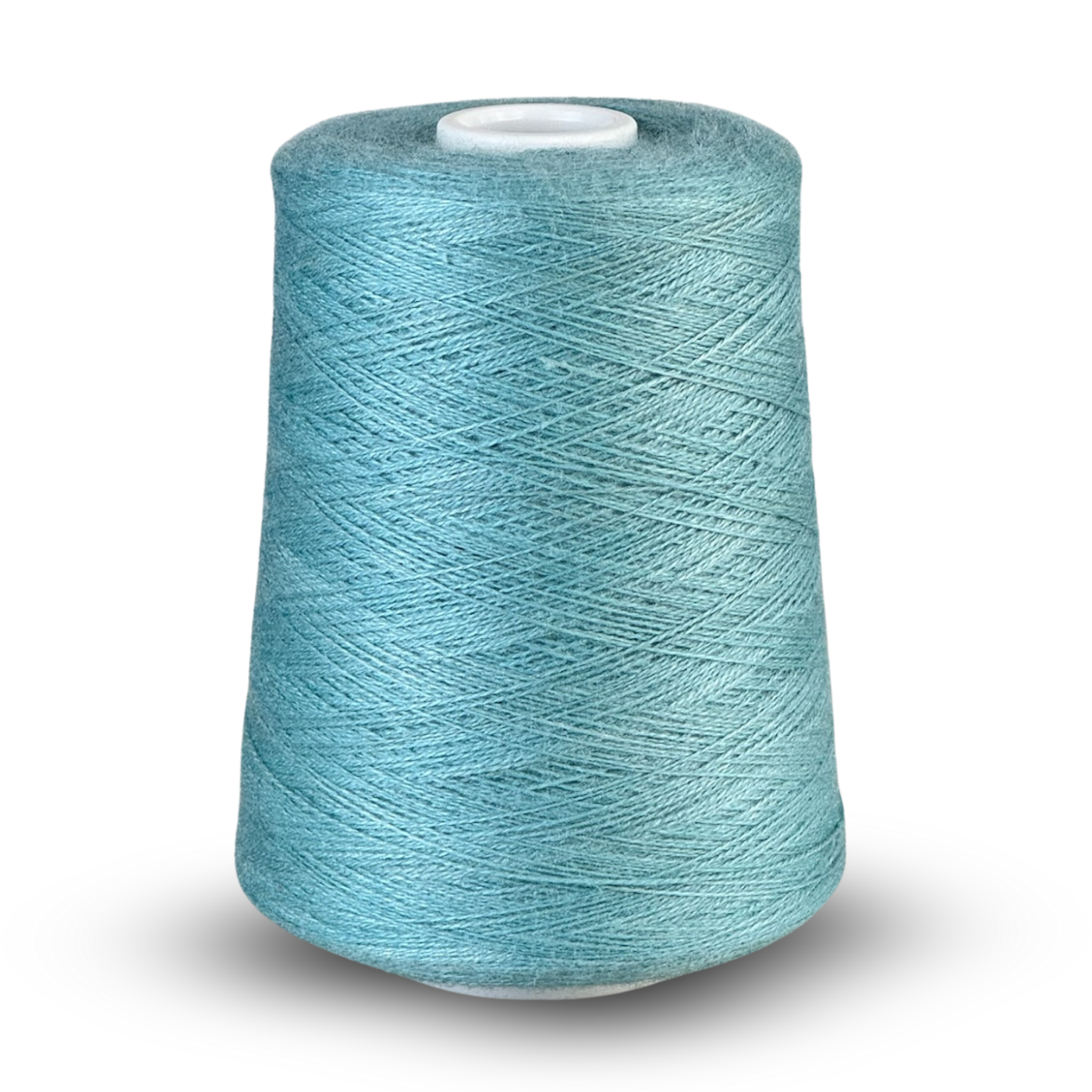 Zephira 2/18 wool-silk lace cone in Teal; clear blue-green, smooth worsted finish, 1 lb approx 5,040 yards.