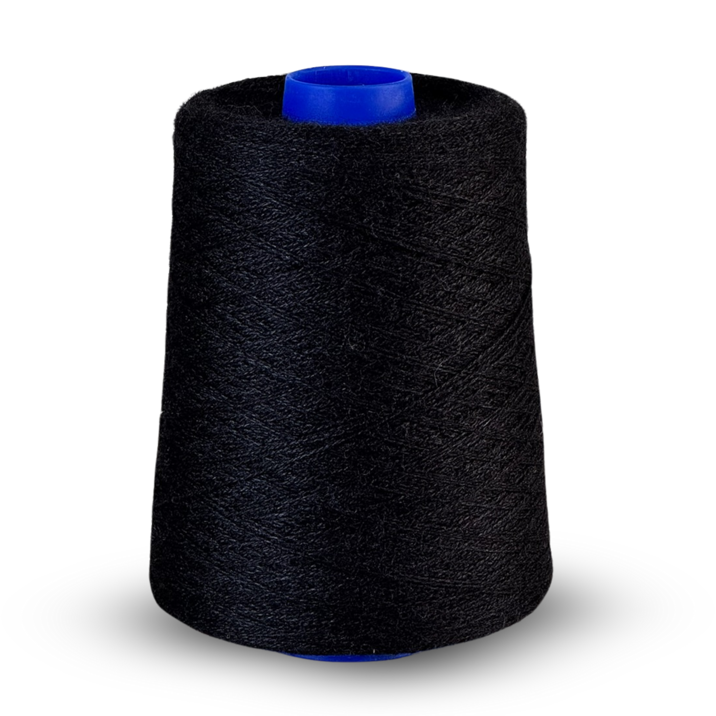 Zephira 2/18 wool-silk lace cone in Ebony; true black, sleek finish, 1 lb (~5,040 yd).