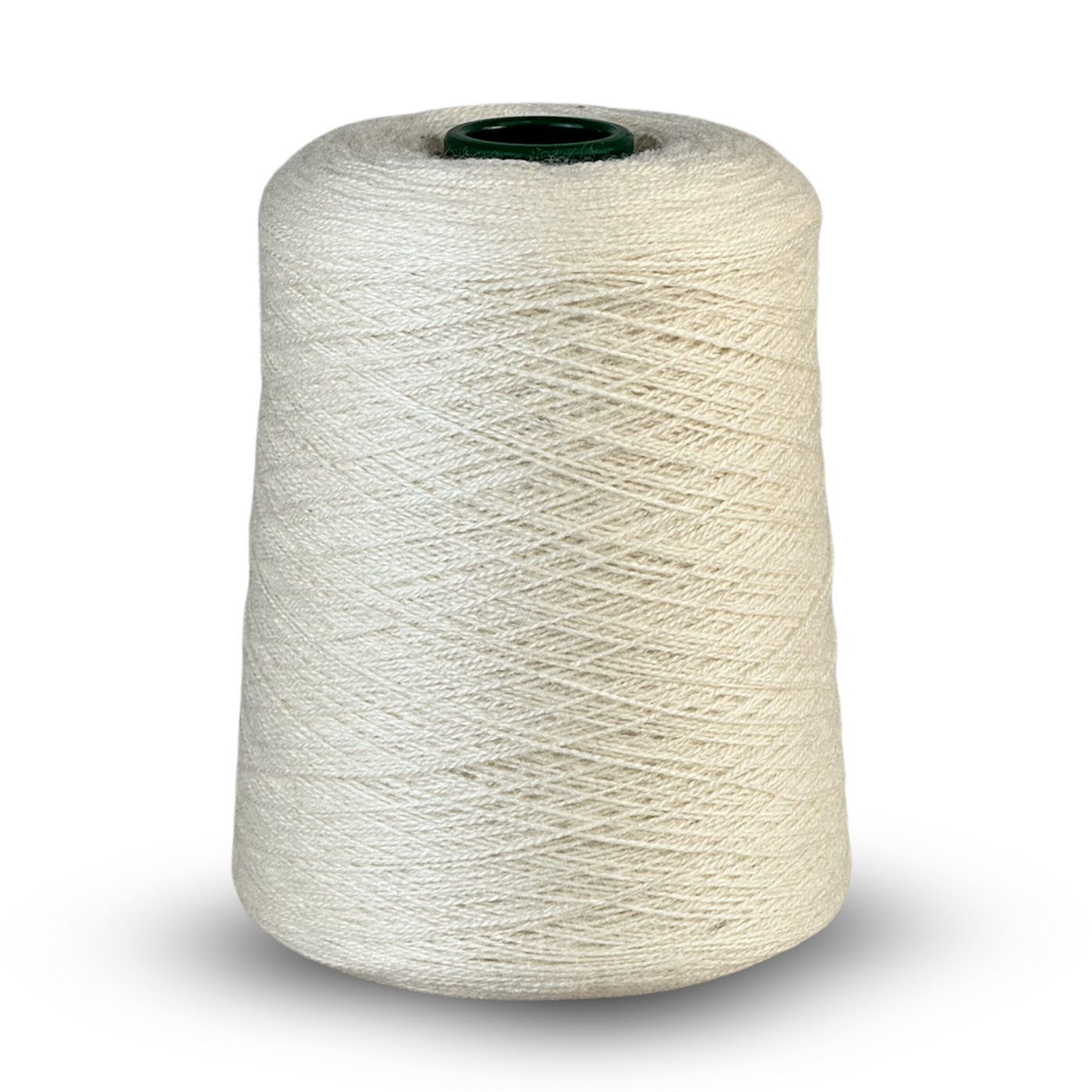 Zephira 2/18 wool-silk lace cone in White; clean neutral white with subtle sheen, 1 lb (~5,040 yd).