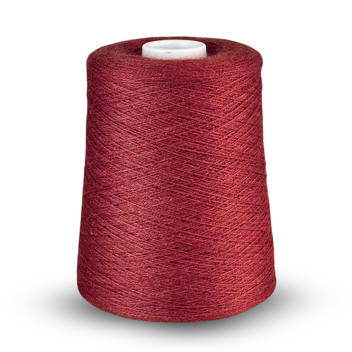 Zephira 2/18 wool-silk lace cone in Ruby; deep gemstone red with refined luster, 1 lb approx 5,040 yards.
