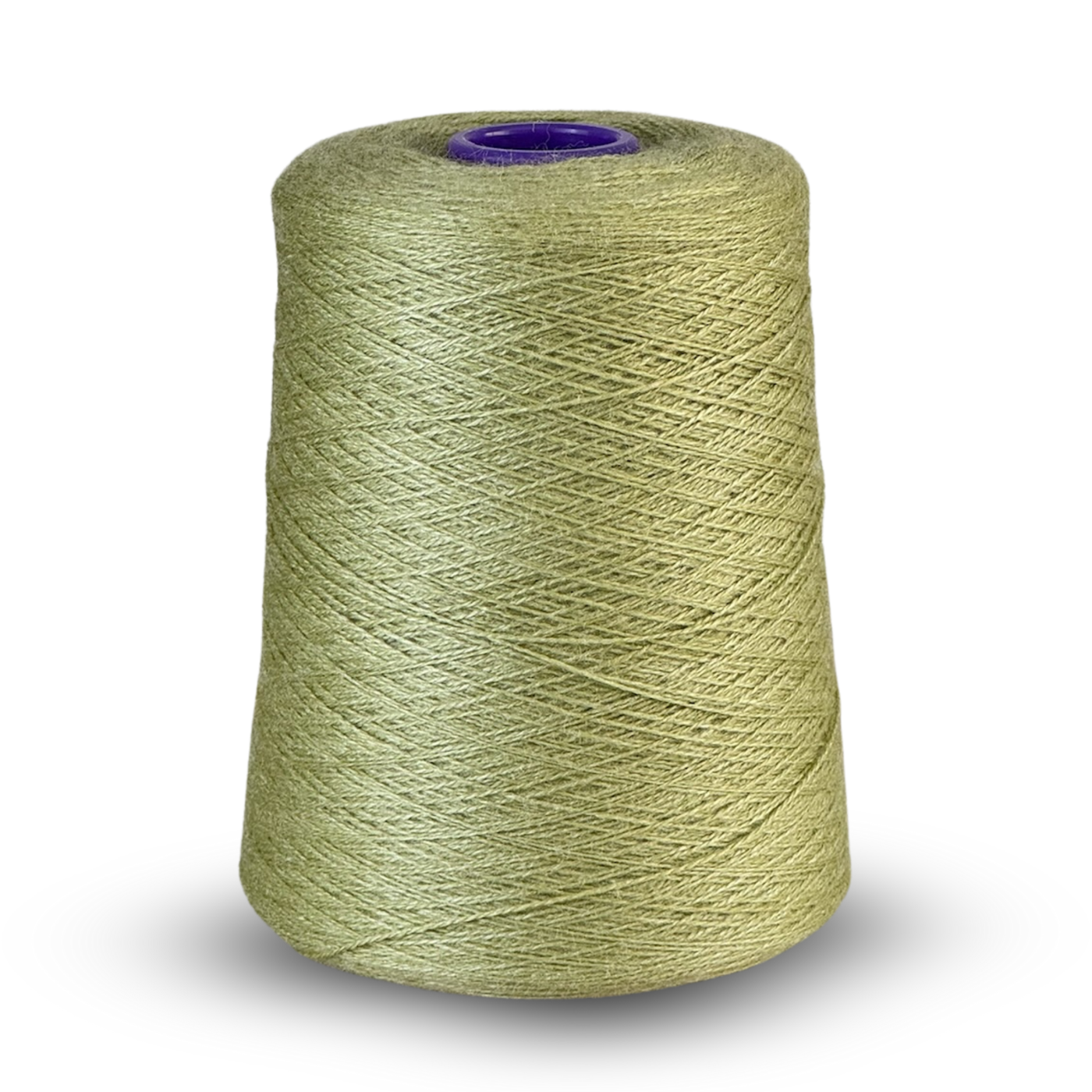 Zephira 2/18 wool-silk lace cone in Seaweed; olive green with golden cast, silky highlight, 1 lb (~5,040 yd).