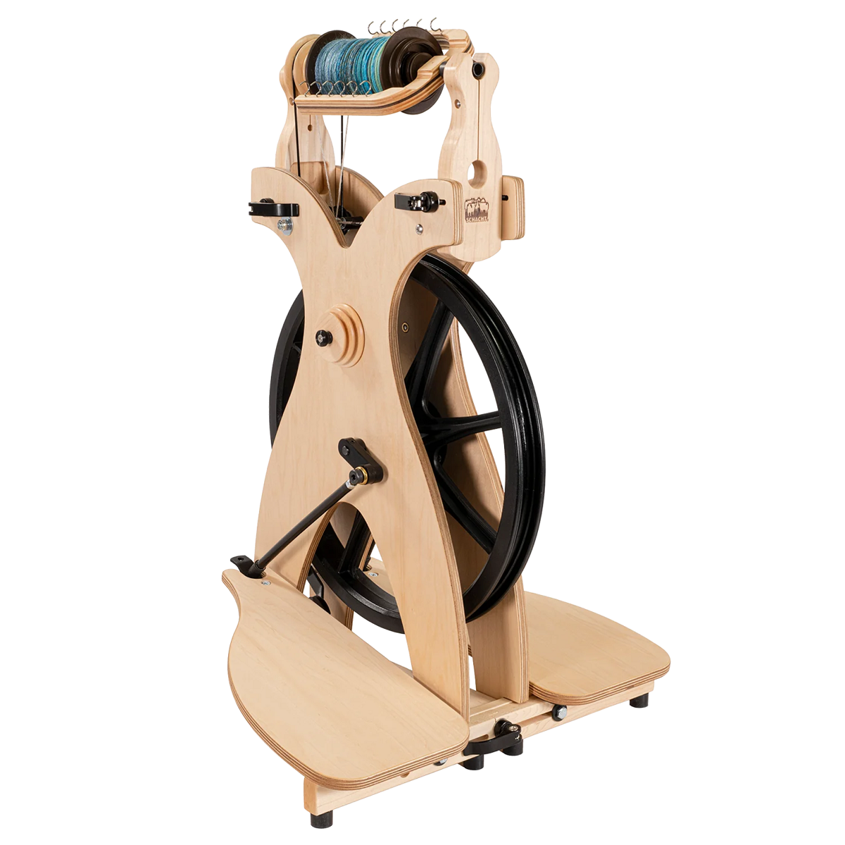 Schacht Sidekick Folding Spinning Wheel-Spinning Wheel-Schacht-With-Revolution Fibers