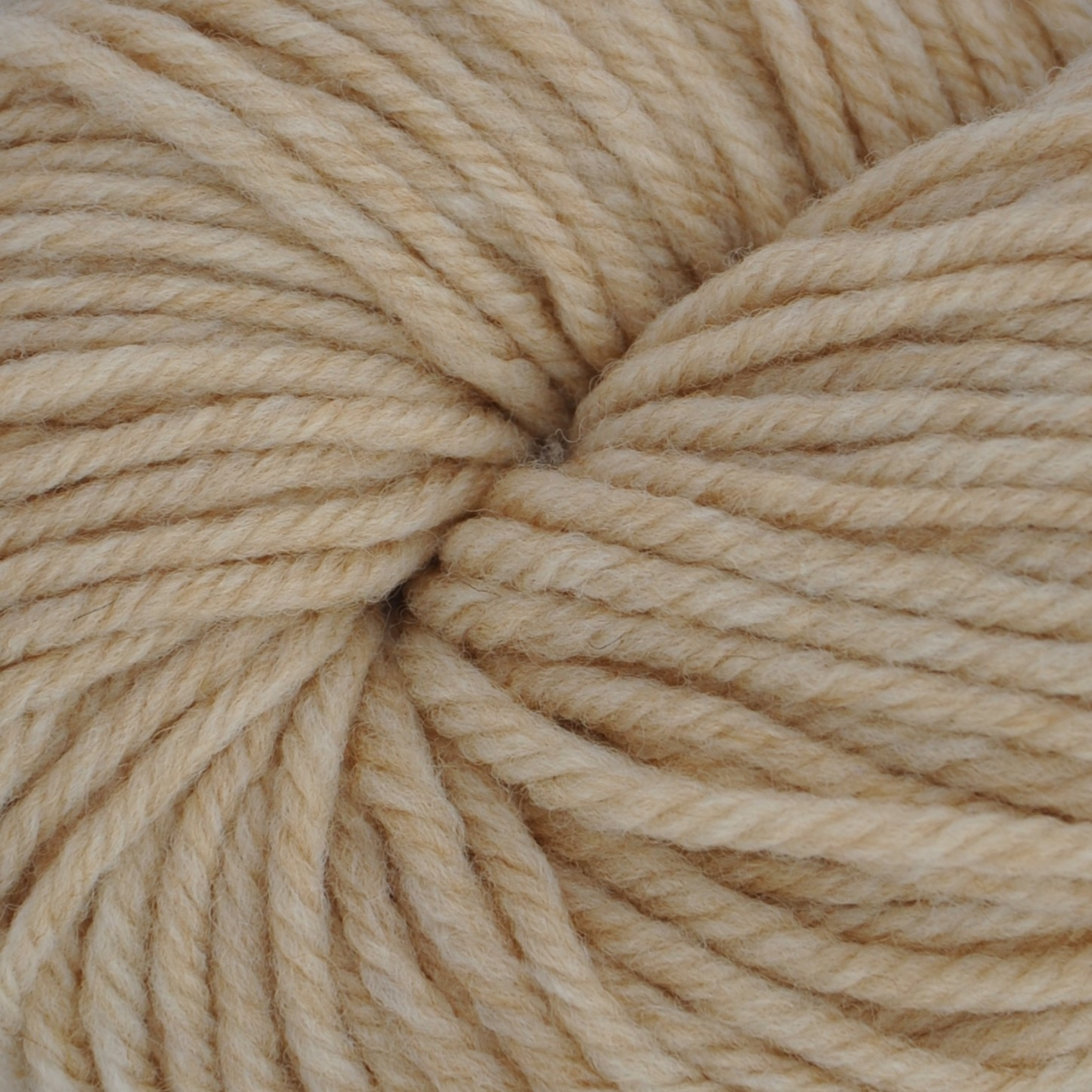 Brown Sheep Harborside Aran wool yarn skein, Almond warm cream shade — 162 yds at Revolution Fibers