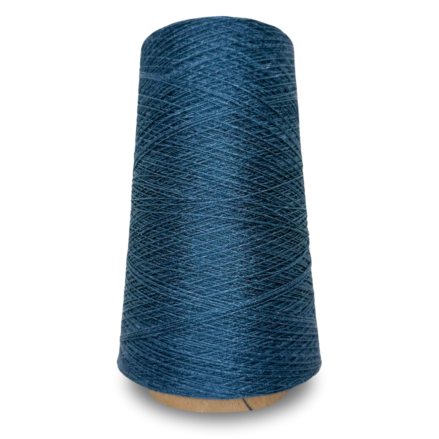 Marine Blue 56 – Euroflax 14/4 Linen Yarn 8 oz Cone, sport weight wet-spun flax yarn in marine blue for knitting, weaving, or crochet projects