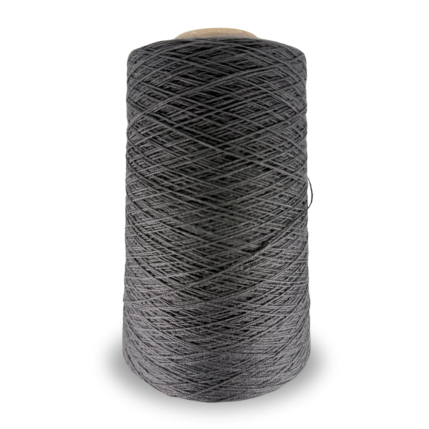 Charcoal Lofty 8/4 Cotton Yarn Cone – 100% unmercerized cotton weaving yarn for towels, napkins, and lightweight handwoven textiles