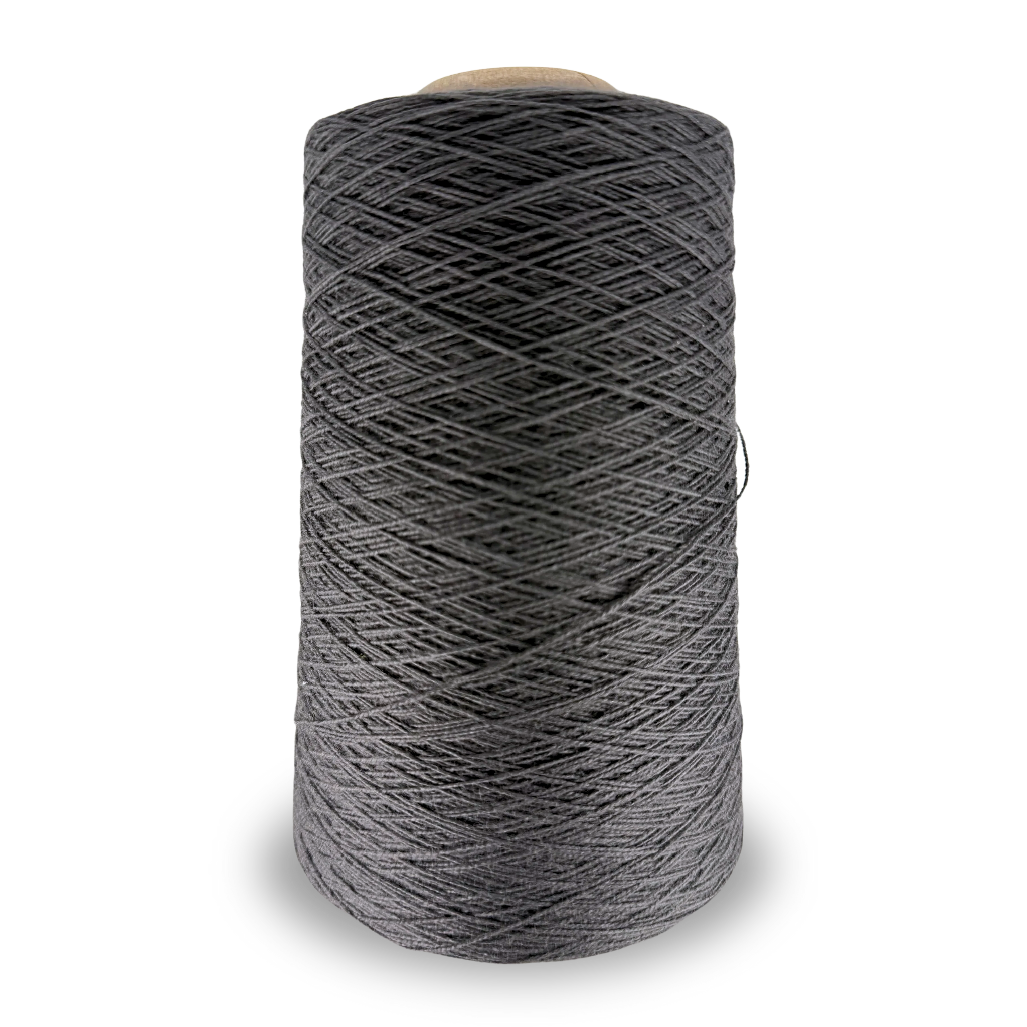 Charcoal Lofty 8/4 Cotton Yarn Cone – 100% unmercerized cotton weaving yarn for towels, napkins, and lightweight handwoven textiles