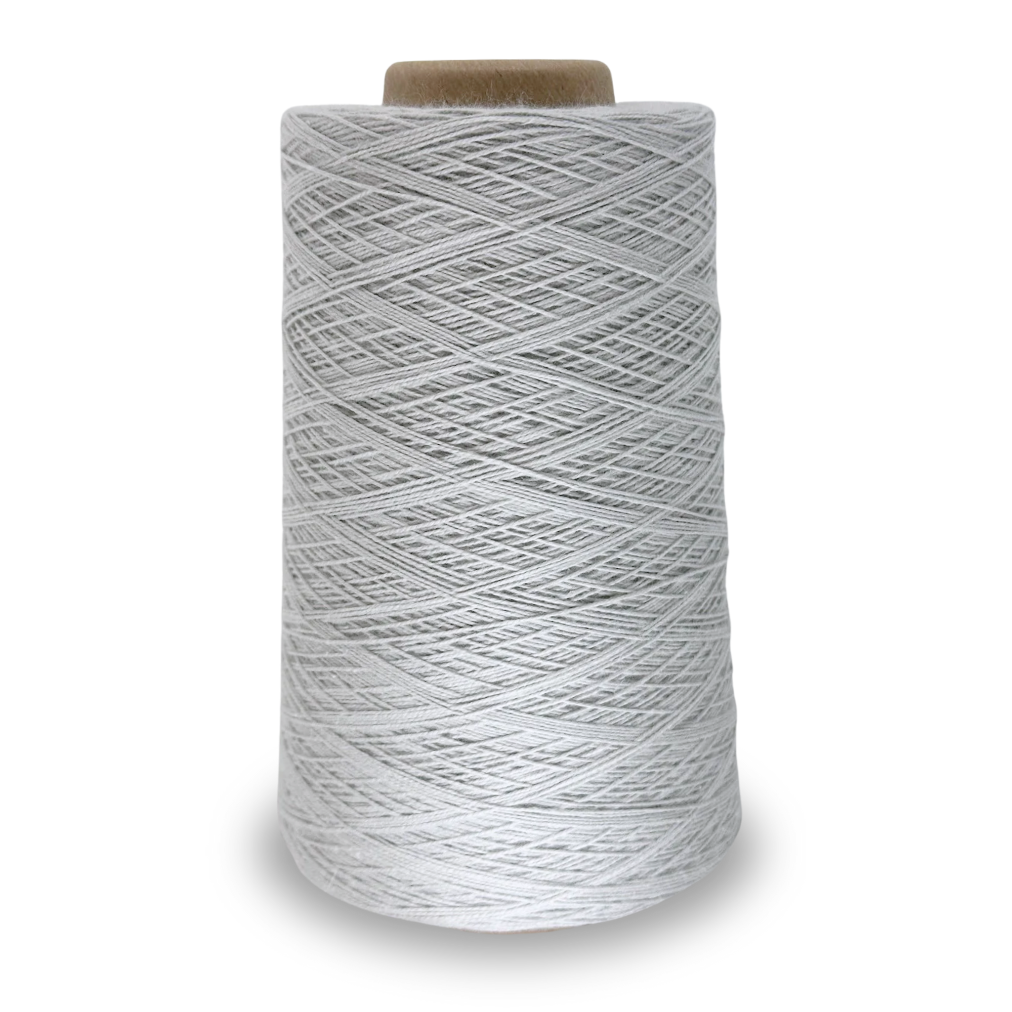 Cloud Grey Lofty 8/4 Cotton Yarn Cone – 100% unmercerized cotton weaving yarn for towels, napkins, and lightweight handwoven textiles