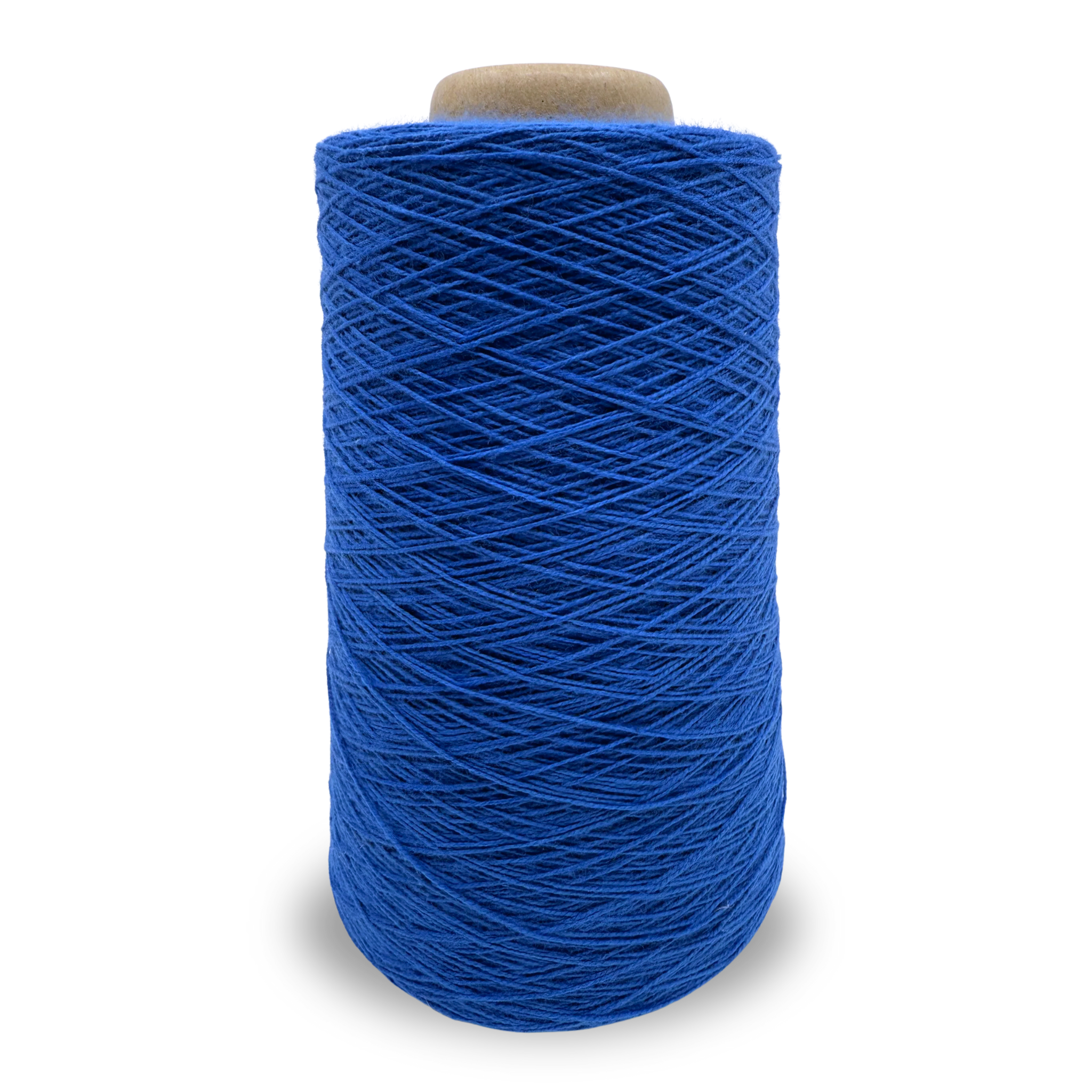 Cobalt Lofty 8/4 Cotton Yarn Cone – 100% unmercerized cotton weaving yarn for towels, napkins, and lightweight handwoven textiles