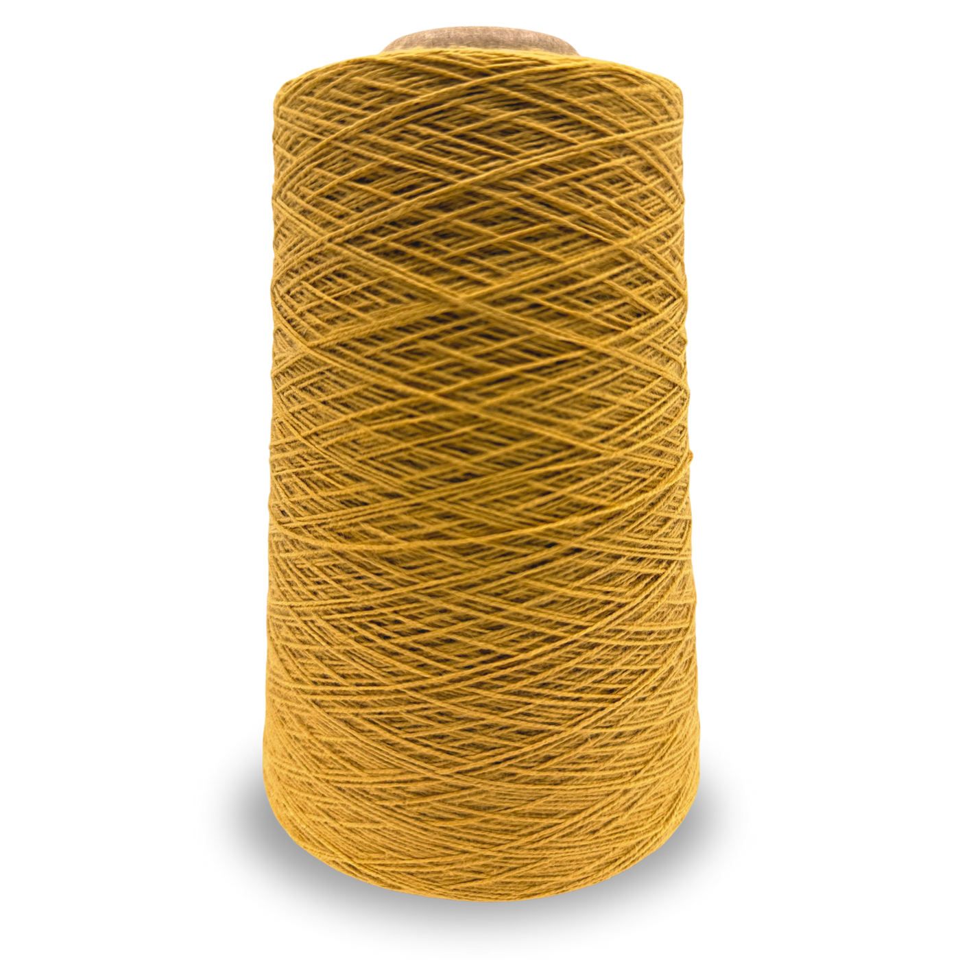 Gold Lofty 8/4 Cotton Yarn Cone – 100% unmercerized cotton weaving yarn for towels, napkins, and lightweight handwoven textiles
