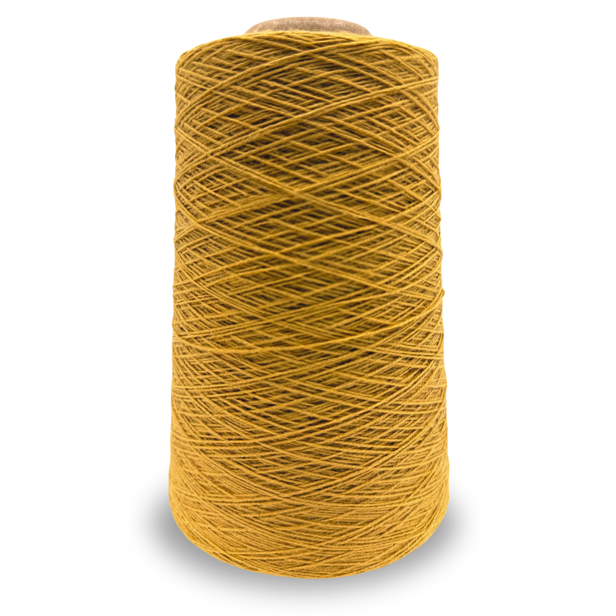 Gold Lofty 8/4 Cotton Yarn Cone – 100% unmercerized cotton weaving yarn for towels, napkins, and lightweight handwoven textiles