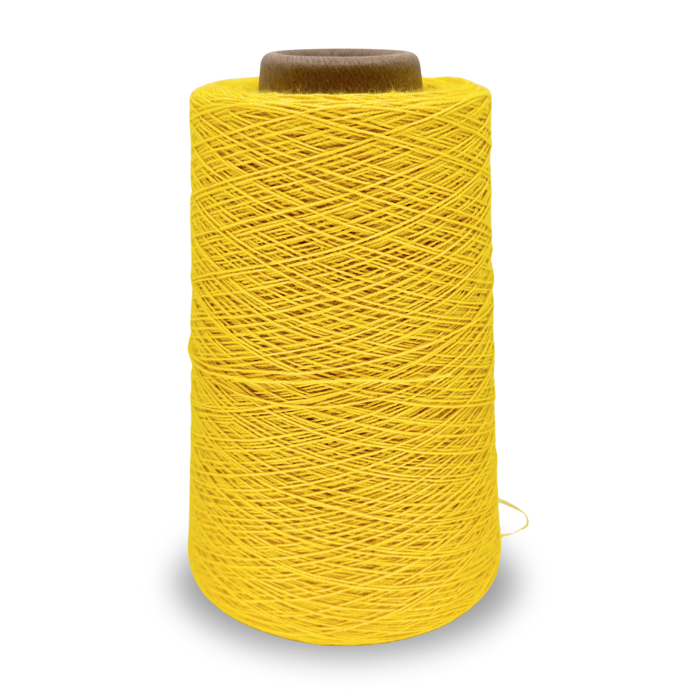 Lemon Yellow Lofty 8/4 Cotton Yarn Cone – 100% unmercerized cotton weaving yarn for towels, napkins, and lightweight handwoven textiles
