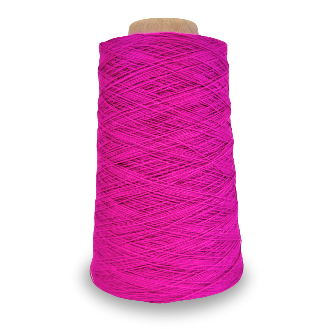 Magenta Lofty 8/4 Cotton Yarn Cone – 100% unmercerized cotton weaving yarn for towels, napkins, and lightweight handwoven textiles