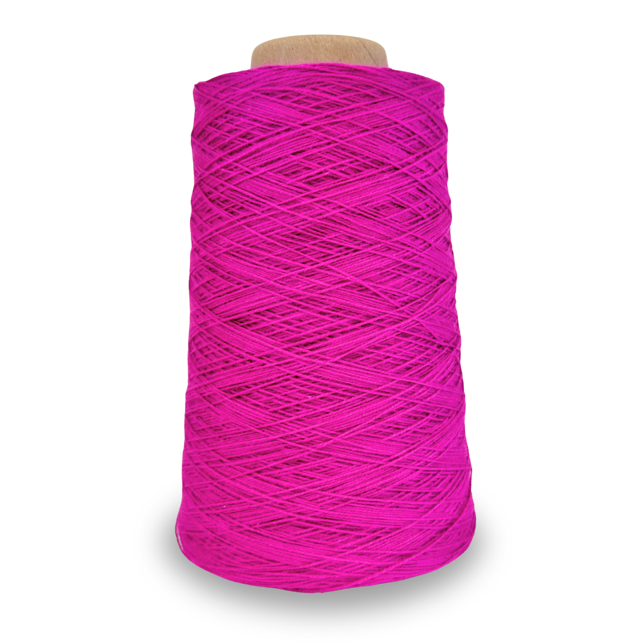 Magenta Lofty 8/4 Cotton Yarn Cone – 100% unmercerized cotton weaving yarn for towels, napkins, and lightweight handwoven textiles