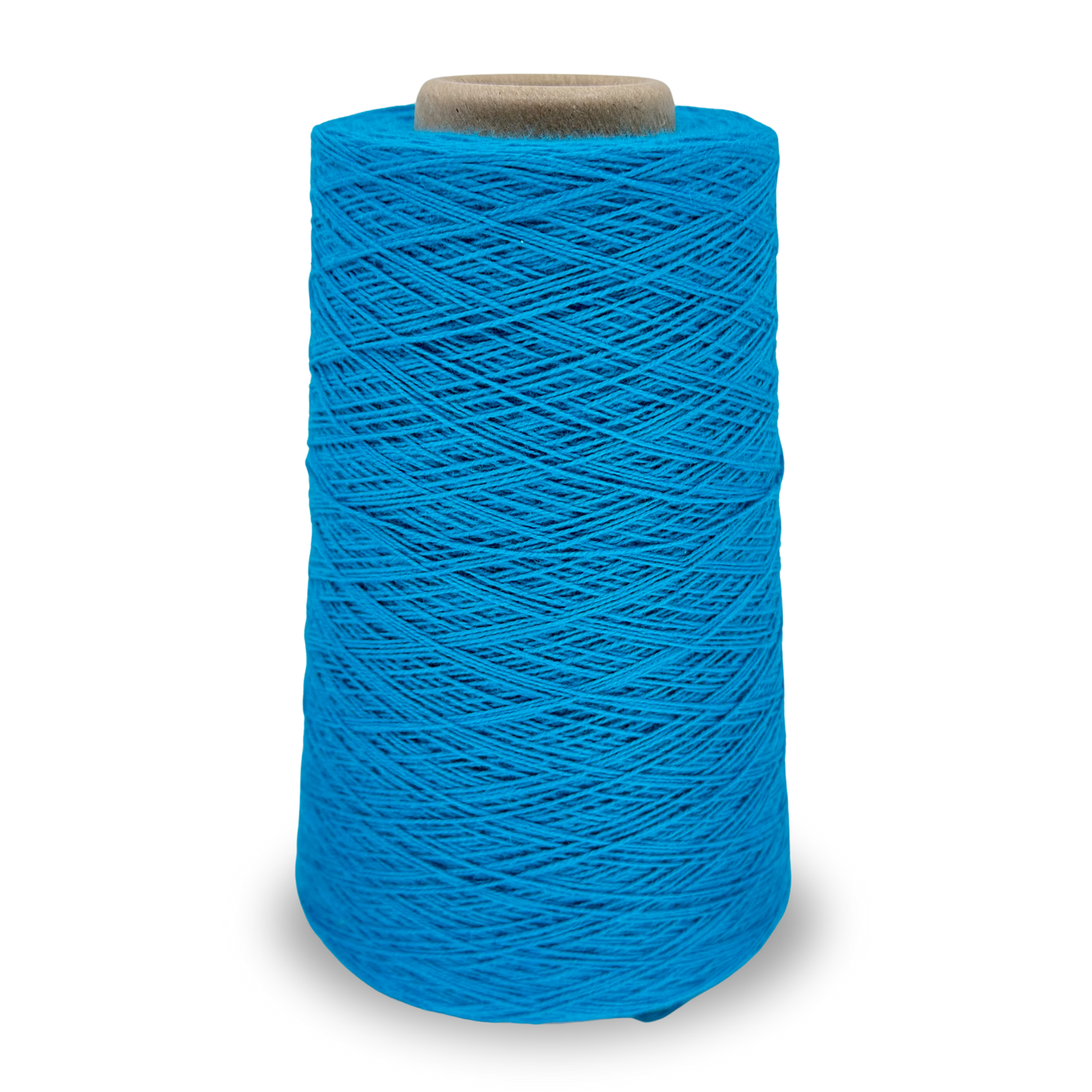 Turquoise Blue Lofty 8/4 Cotton Yarn Cone – 100% unmercerized cotton weaving yarn for towels, napkins, and lightweight handwoven textiles
