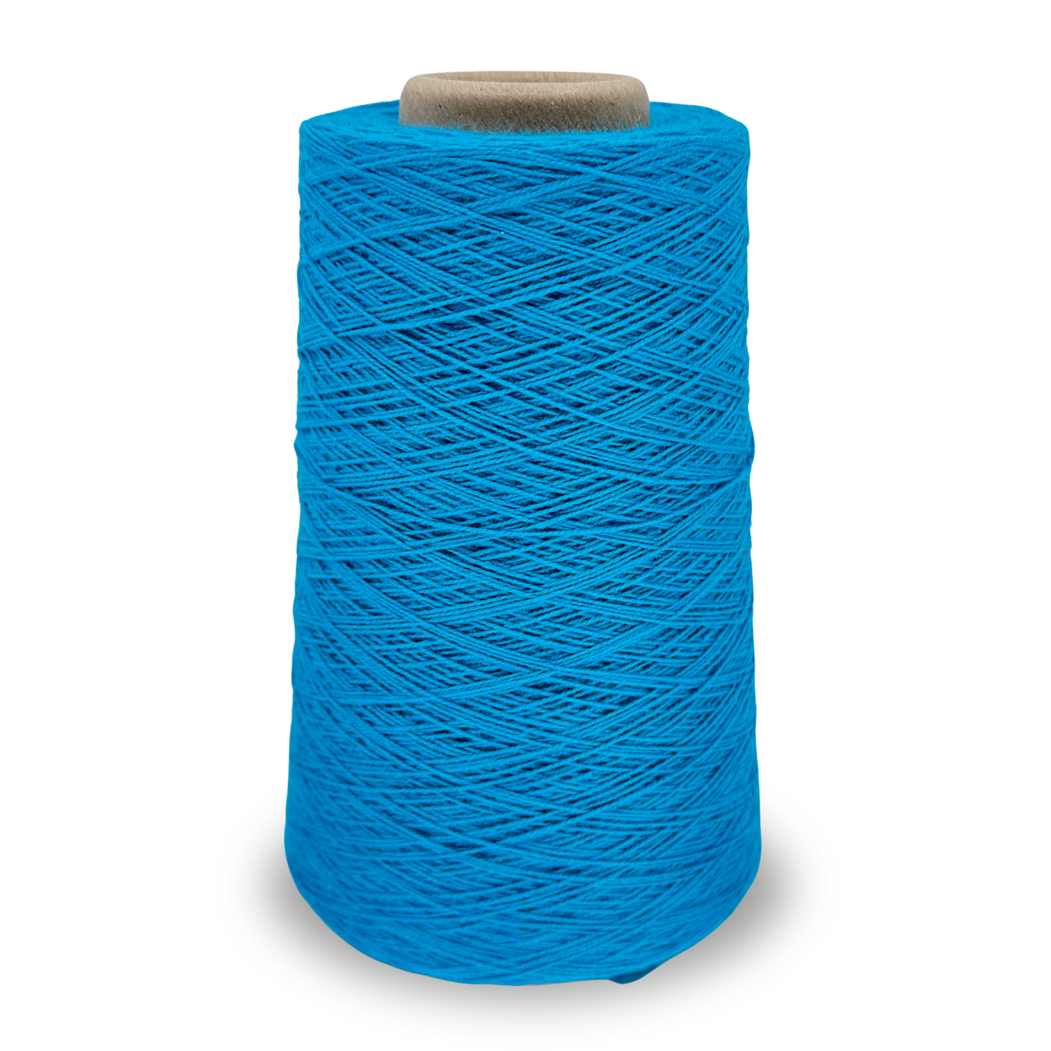 Turquoise Blue Lofty 8/4 Cotton Yarn Cone – 100% unmercerized cotton weaving yarn for towels, napkins, and lightweight handwoven textiles