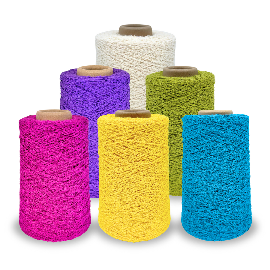 Lofty Cotton Bouclé Yarn | 1lb Fingering Weight Cone-Yarn-Lofty Fibers-Revolution Fibers