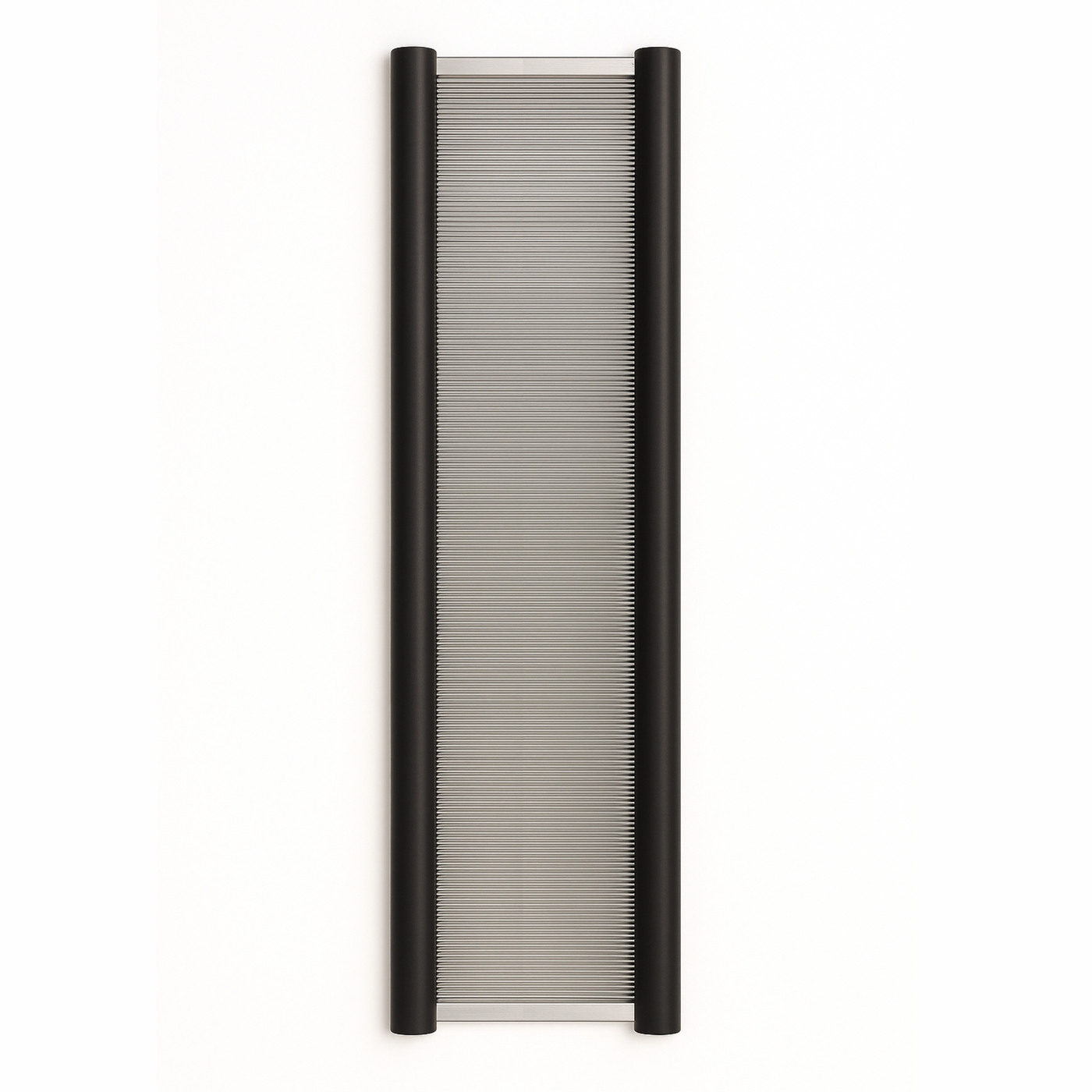 Close-up view of a Louet Imperial Stainless Steel Reed for floor looms, highlighting fine dent spacing and molded black edge for consistent warp tension and smooth beater movement.