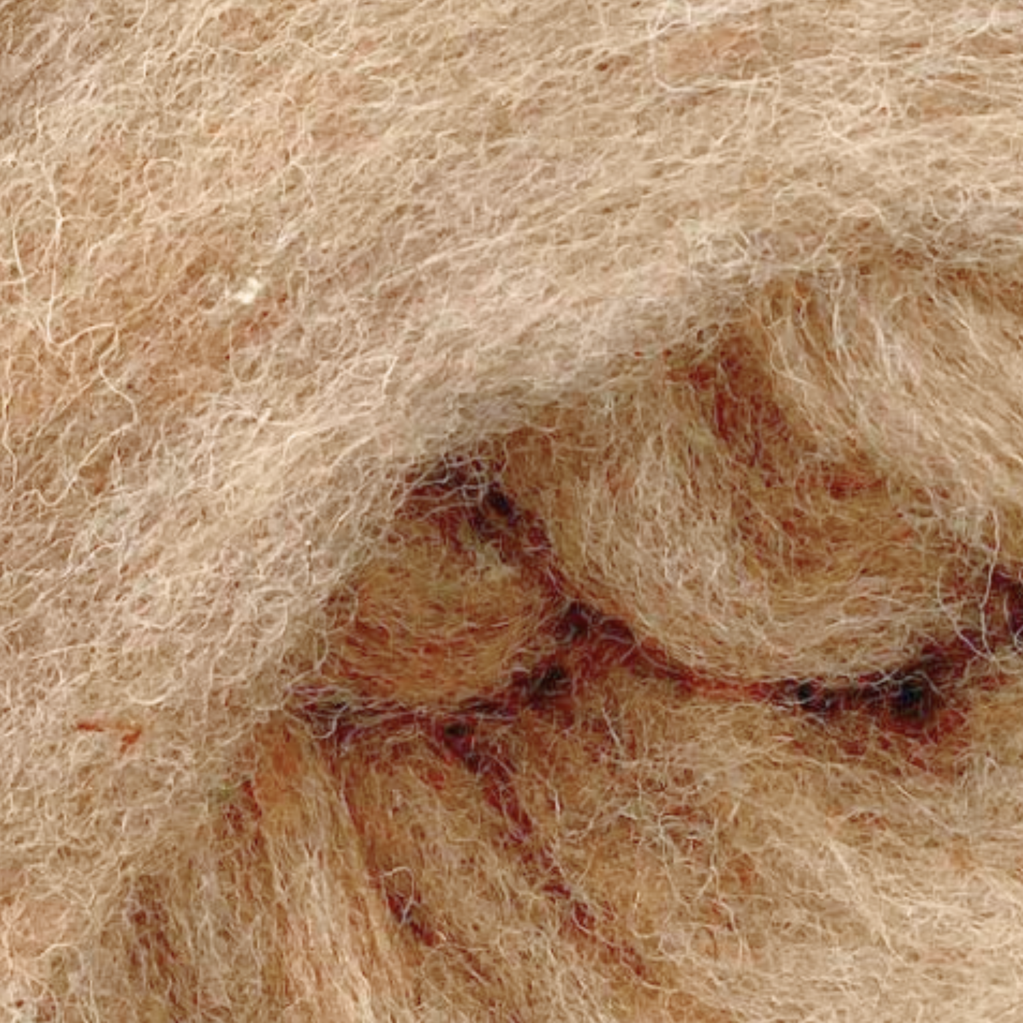 Mouse shade in Autumn Harvest Carded Corriedale Wool Sliver from Revolution Fibers—soft beige fiber for blending and felting animal figures.