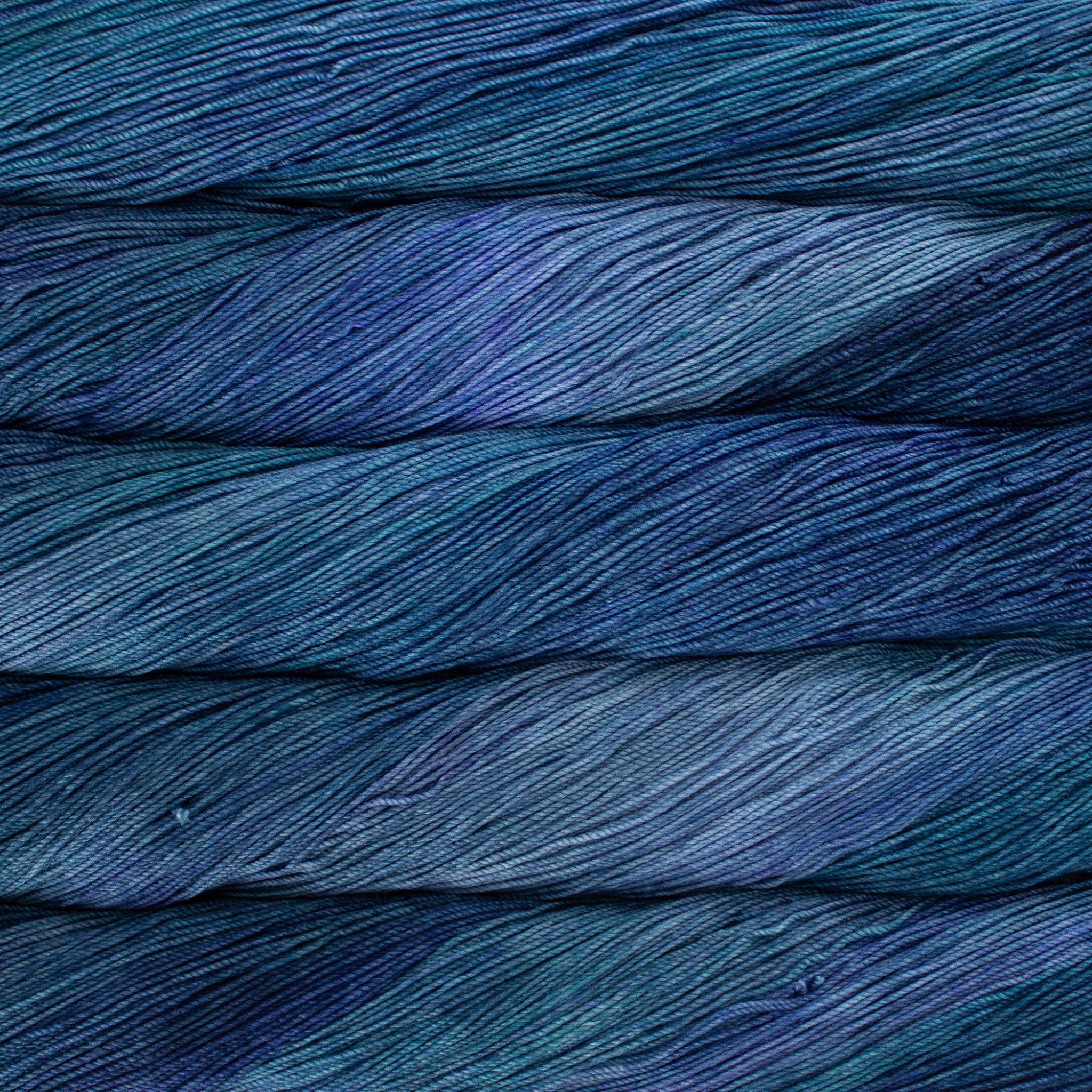 Revolution Fibers Malabrigo Sock Yarn in Azules (SW856) – Blue fingering weight Merino wool yarn.