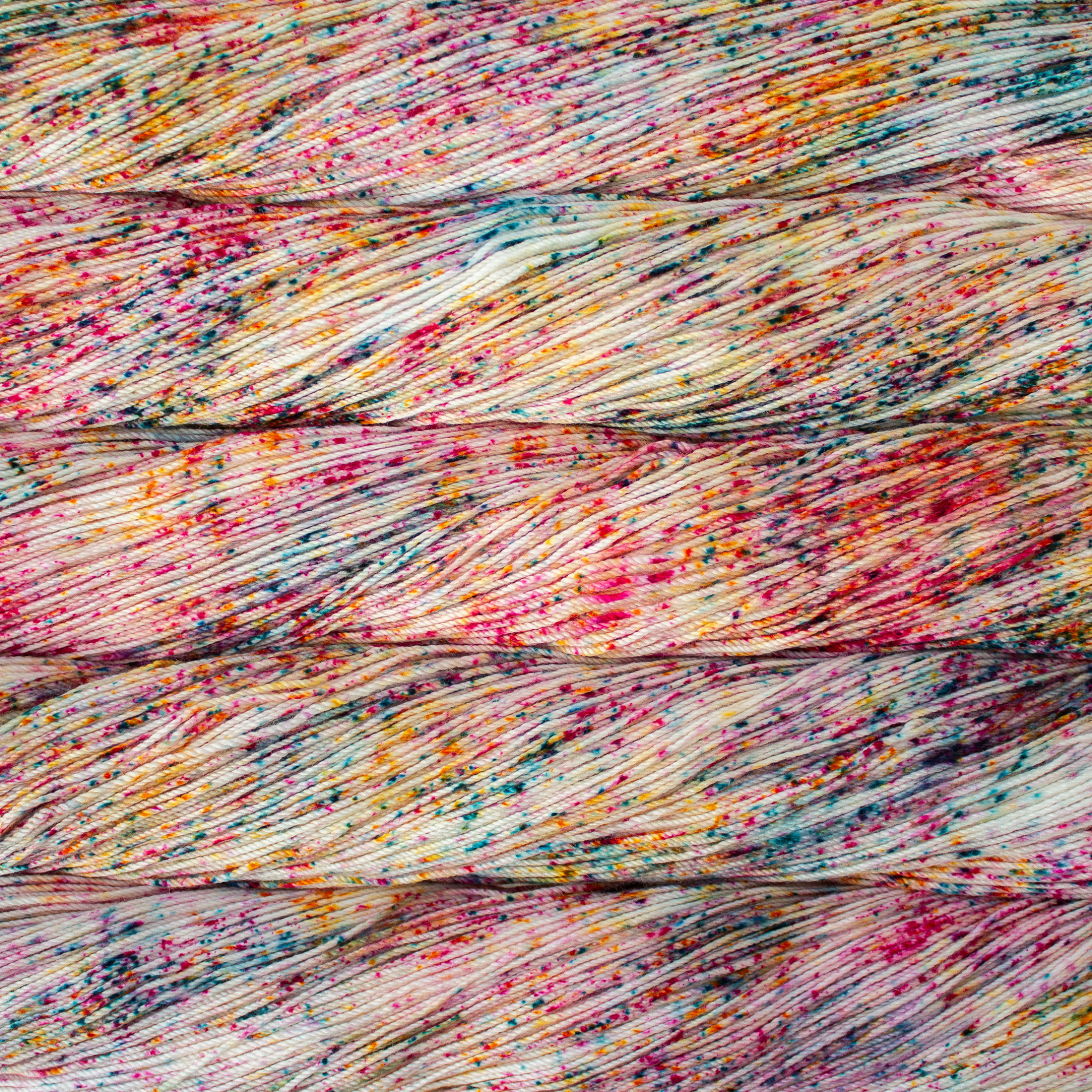Revolution Fibers Malabrigo Sock Yarn in Disfraz (SW734) – Speckled hand-dyed superwash Merino wool.