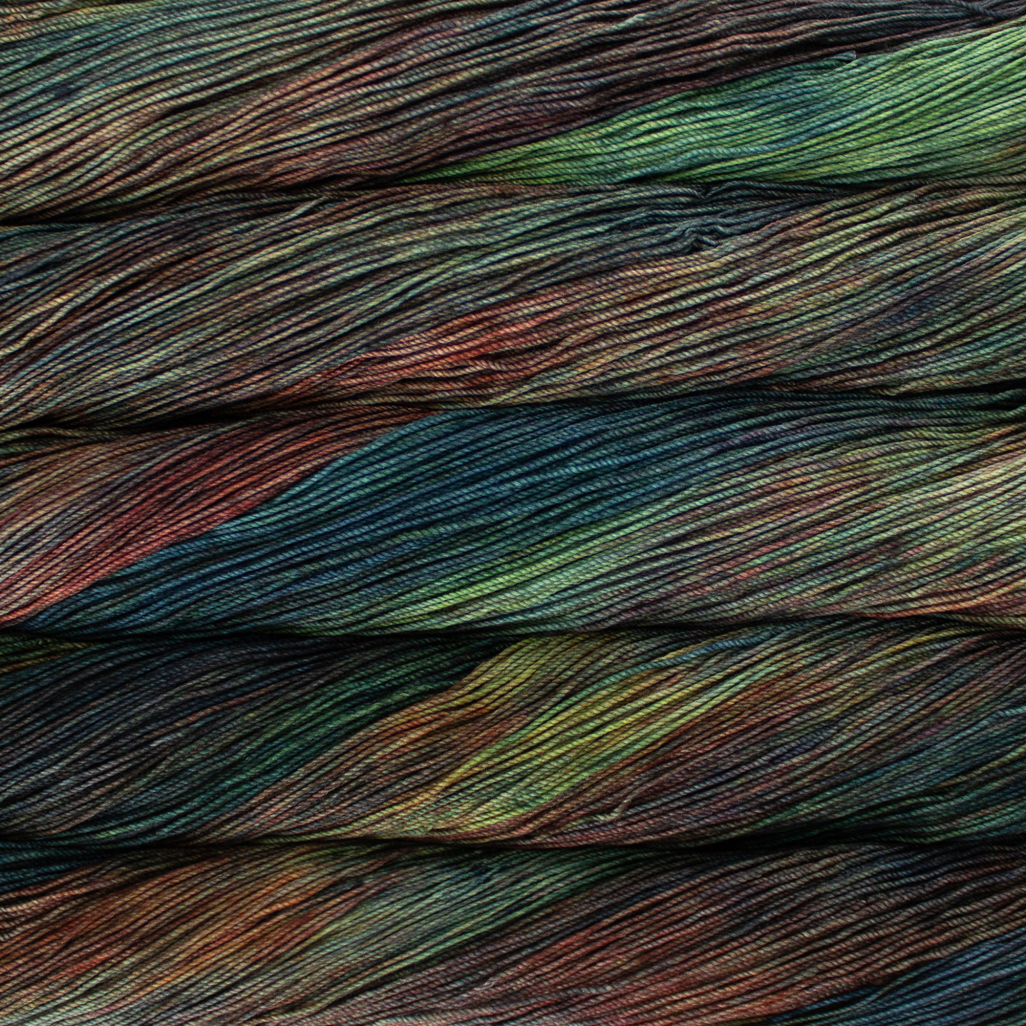 Revolution Fibers Malabrigo Sock Yarn Pocion SW139 – Multicolor hand-dyed fingering weight wool yarn.