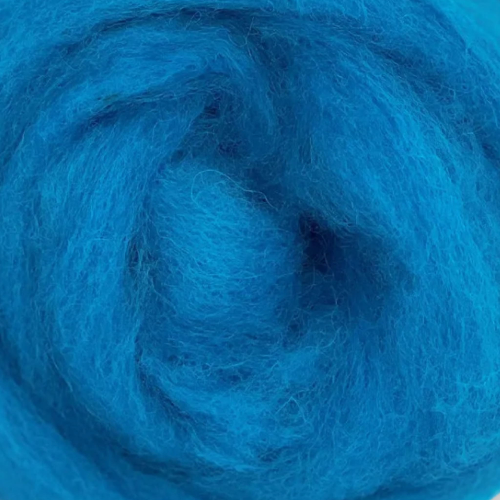 Mediterranean color in the Ocean Blues Wool Sliver Pack by Revolution Fibers, rich blue wool roving for coastal crafts and aquatic art.