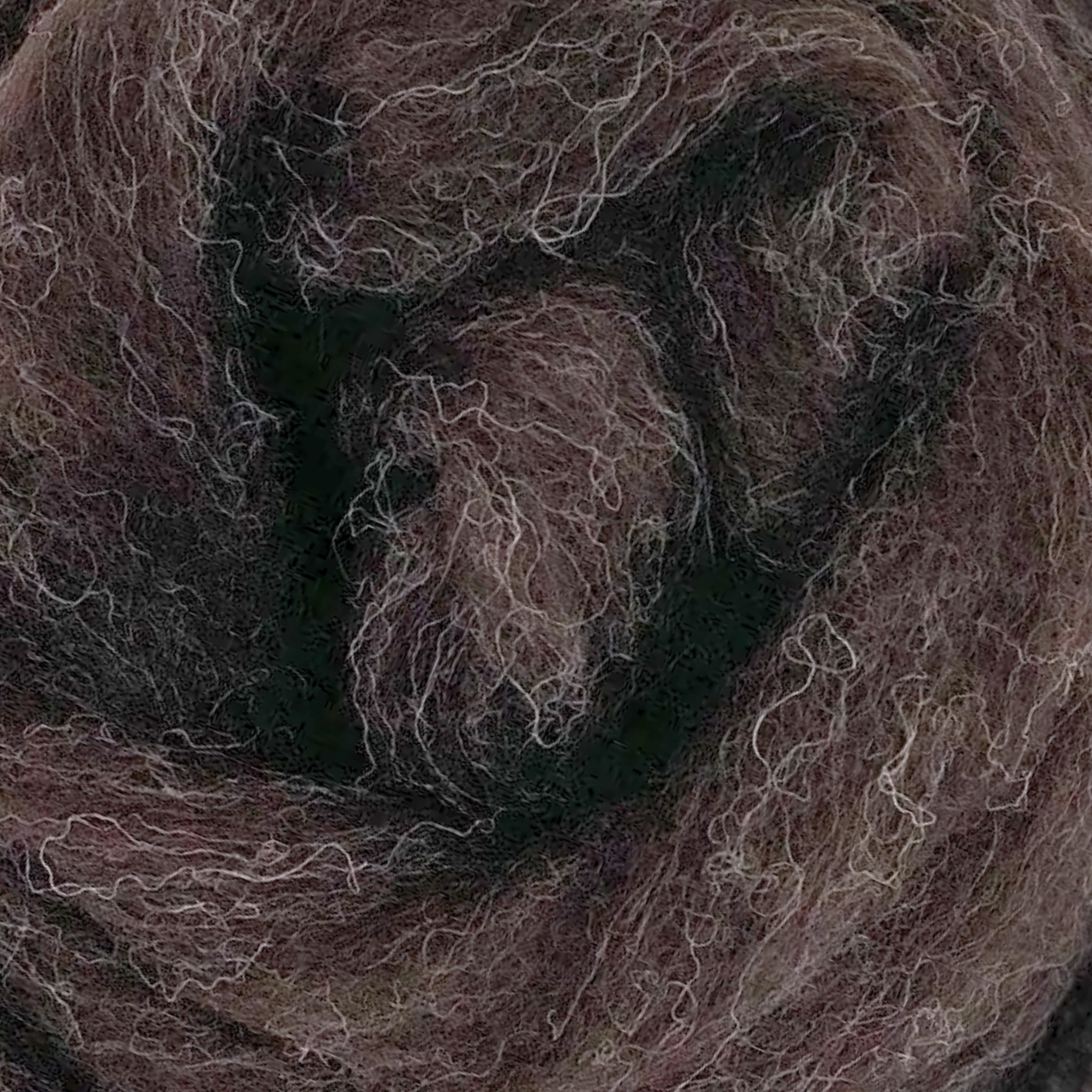 Revolution Fibers Shadowlands Carded Corriedale Wool Sliver – Badger colorway, single roll of warm brown wool fiber for felting, handspinning, and weaving.