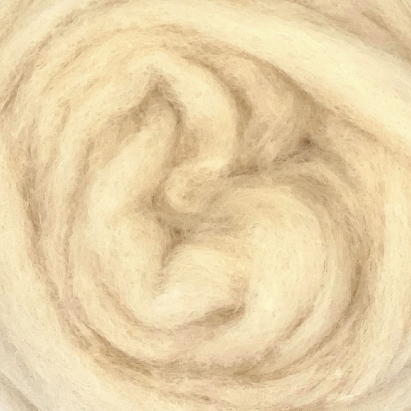 Sandstone colorway of carded Corriedale wool sliver, part of Revolution Fibers' Woodland Neutrals selection.