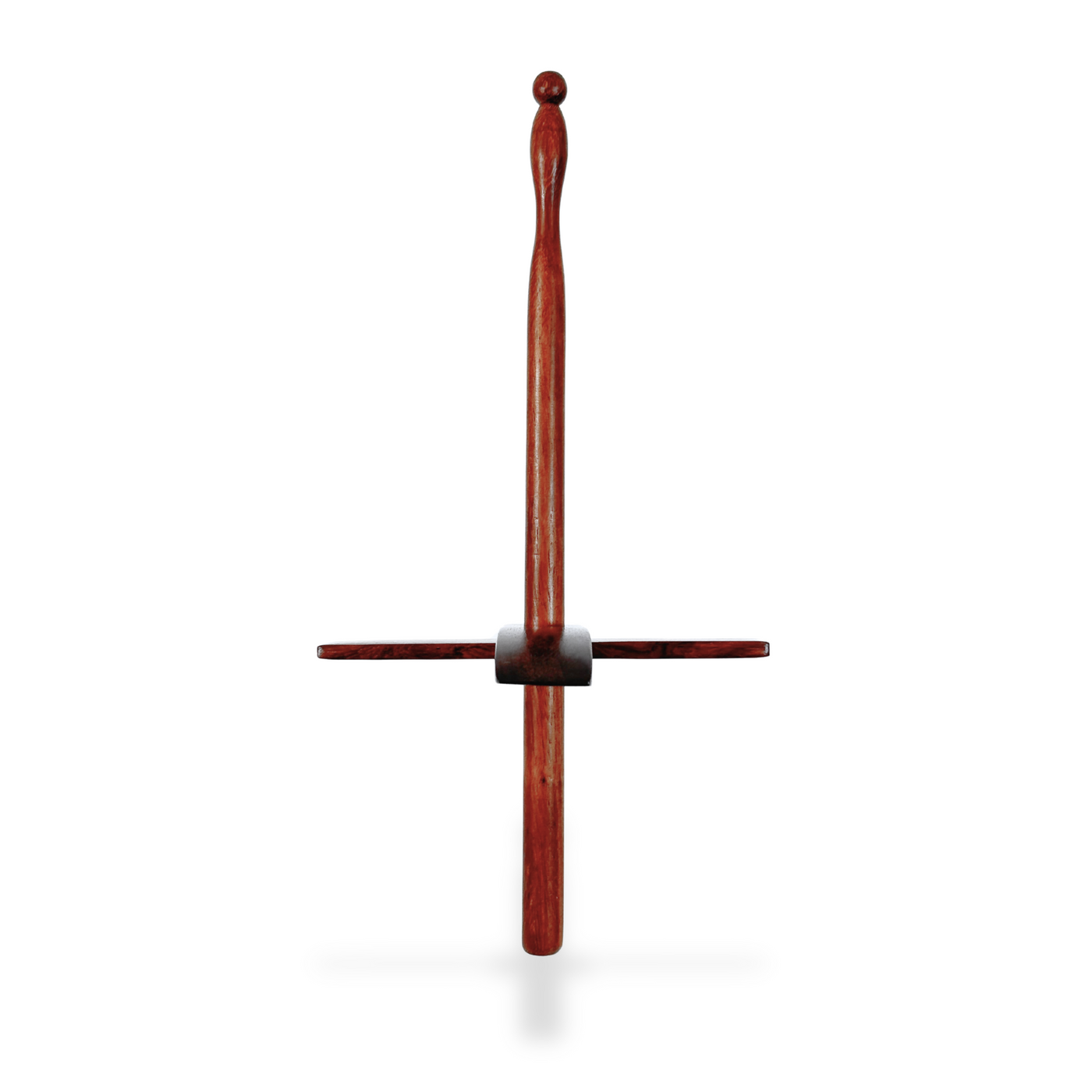 Straight‑on front view with shaft vertical and arms horizontal, displaying symmetrical cross‑arm architecture and durable build.