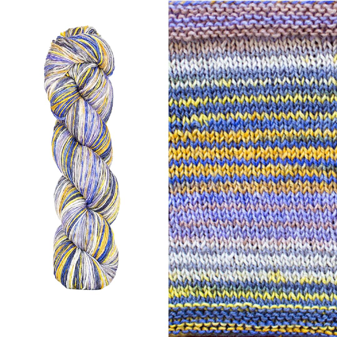 Anica Shawl Kit | Yarn Art Using Garter Stitch-Knitting Kits-Urth Yarns-Uneek Fingering 3016-Revolution Fibers