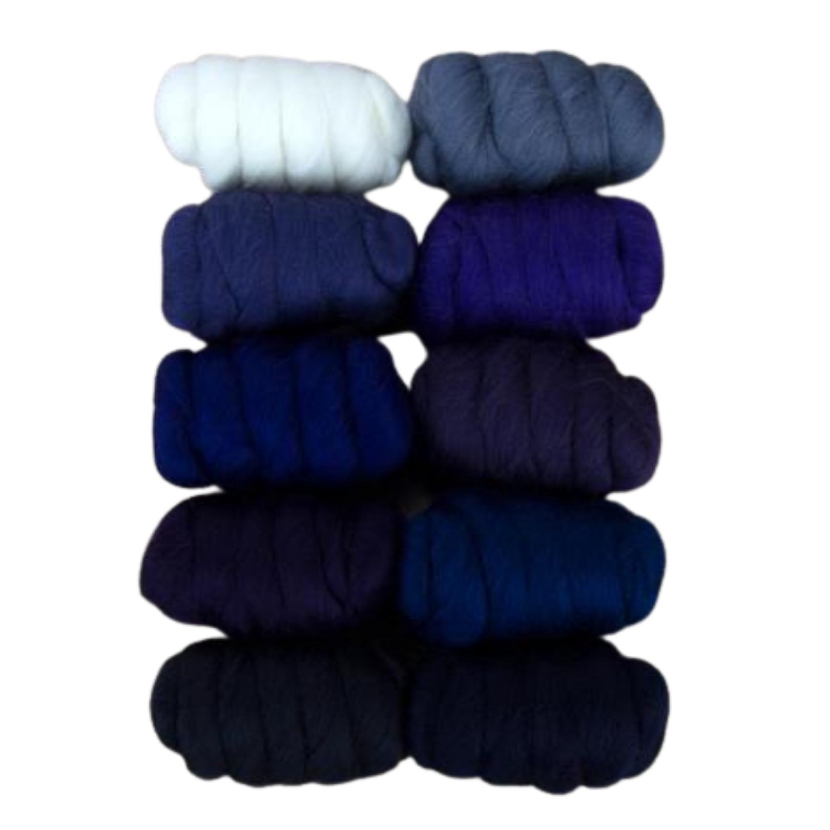 Mixed Merino Wool Variety Pack | Curious Cosmos (Multicolored) 250 Grams, 23 Micron-Wool Roving-Revolution Fibers-Revolution Fibers