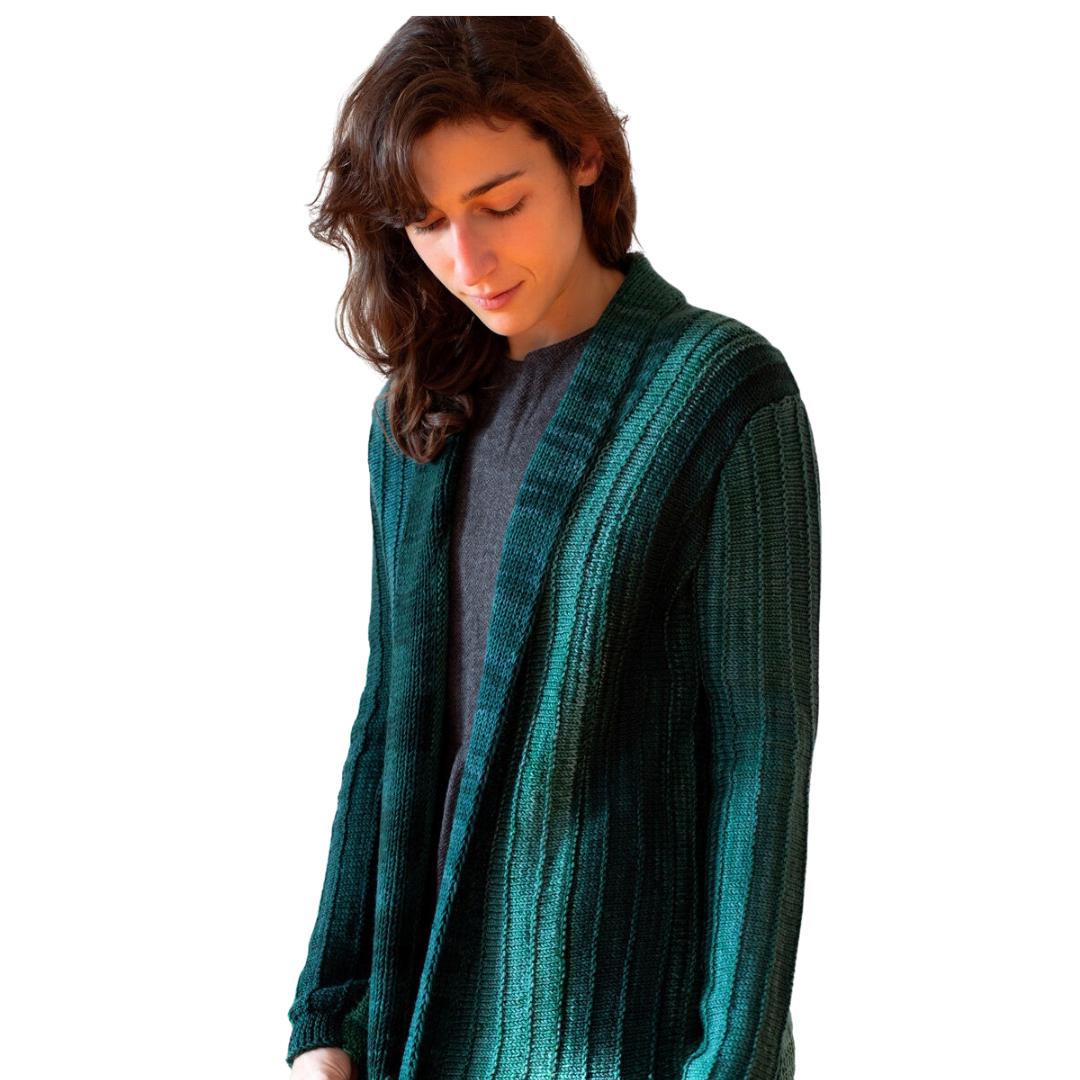 Monokrom Cardigan Kit | DK Weight-Knitting Kits-Urth Yarns-32-6051-Revolution Fibers