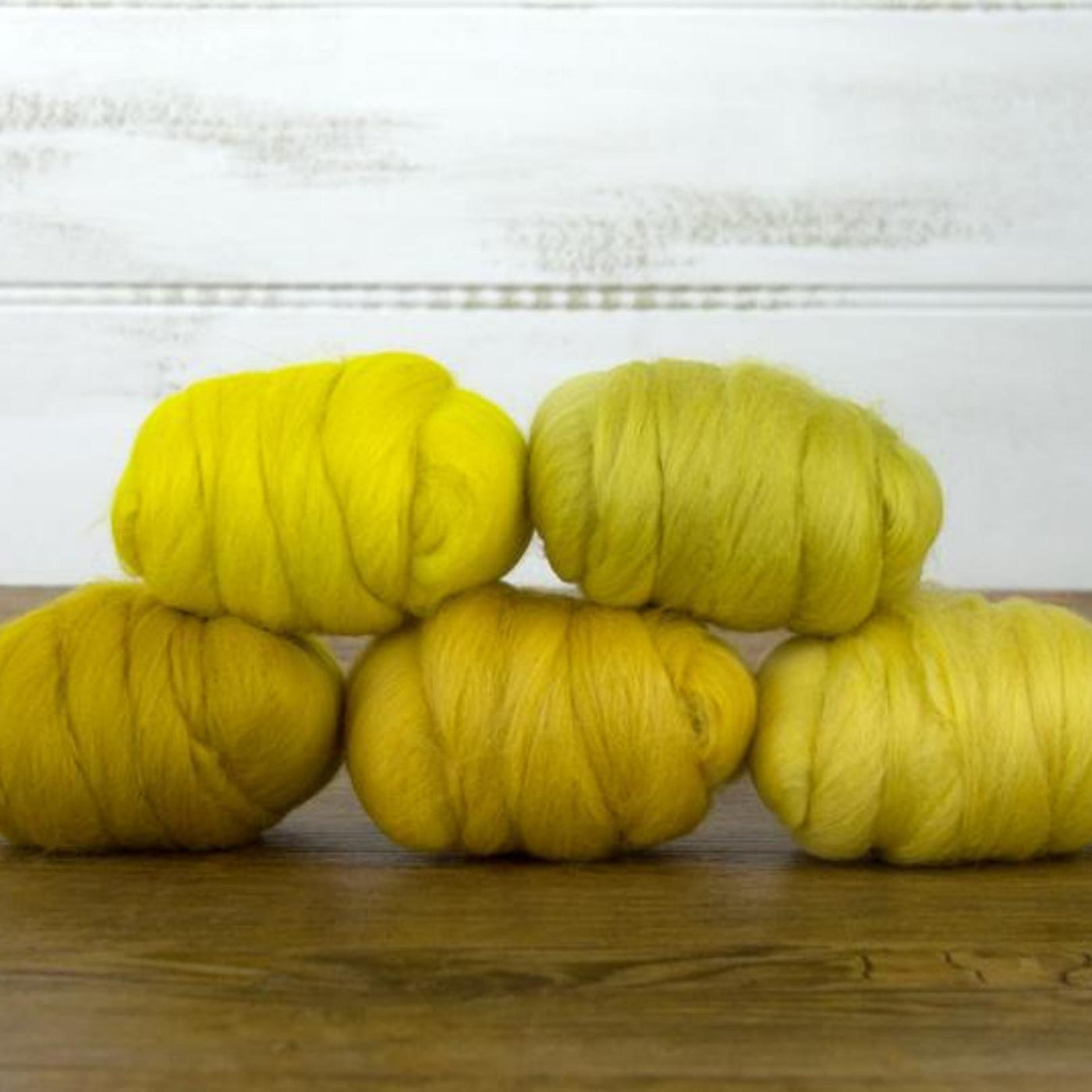 Mixed Merino Wool Variety Pack | Lemon Drop (Yellows) 250 Grams, 23 Micron-Wool Roving-Revolution Fibers-Revolution Fibers