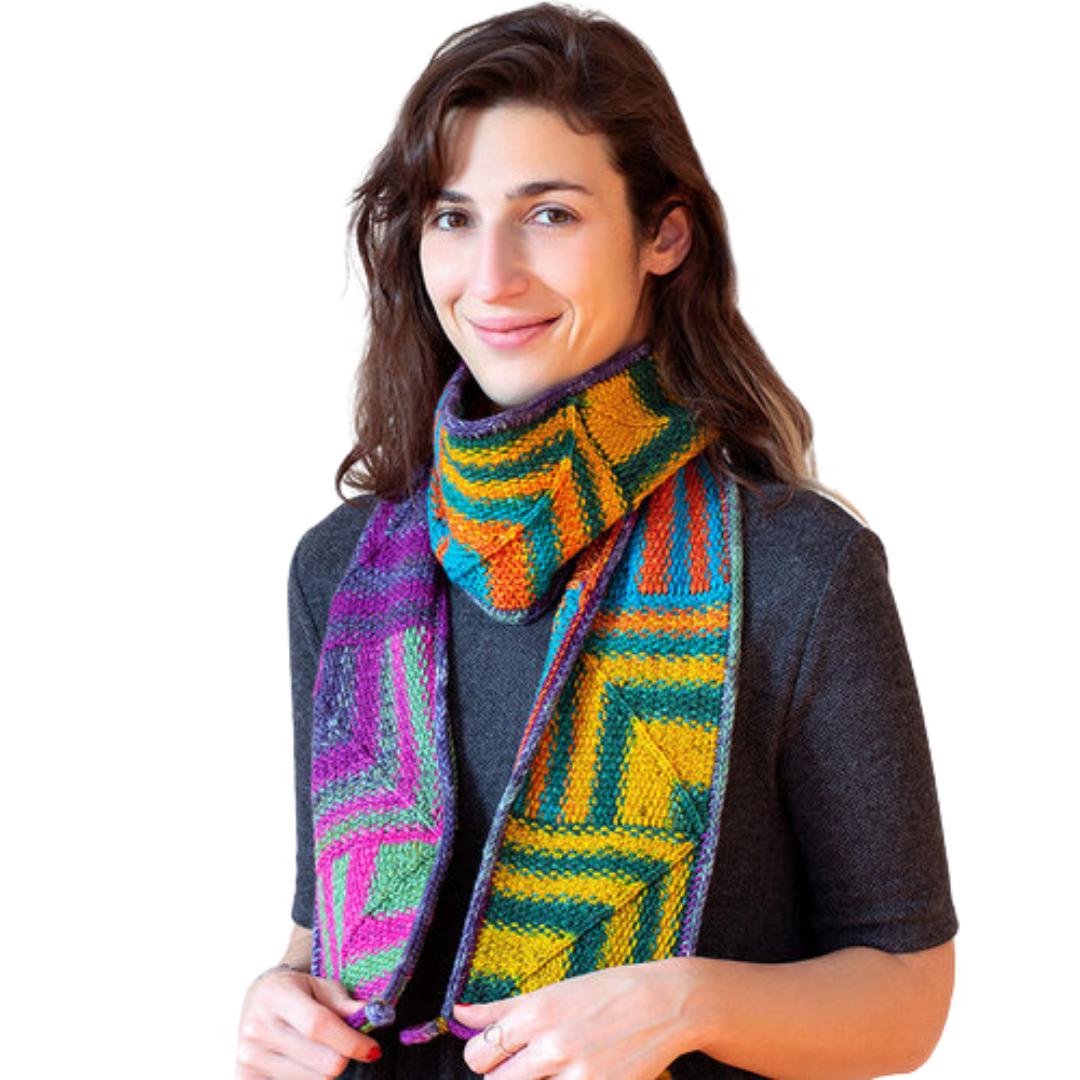 Pixelated Scarf Kit | Beautifully Textured Yarn Art-Knitting Kits-Urth Yarns-4001-Revolution Fibers