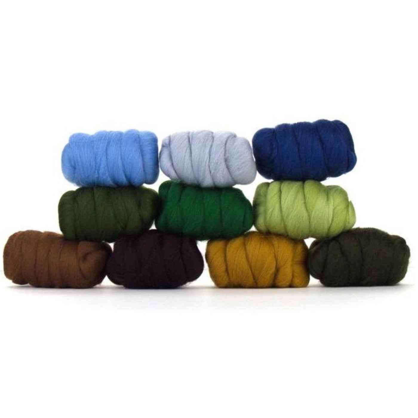 Mixed Merino Wool Variety Pack | Countryside Drive (Multicolored) 250 Grams, 23 Micron-Wool Roving-Revolution Fibers-Revolution Fibers