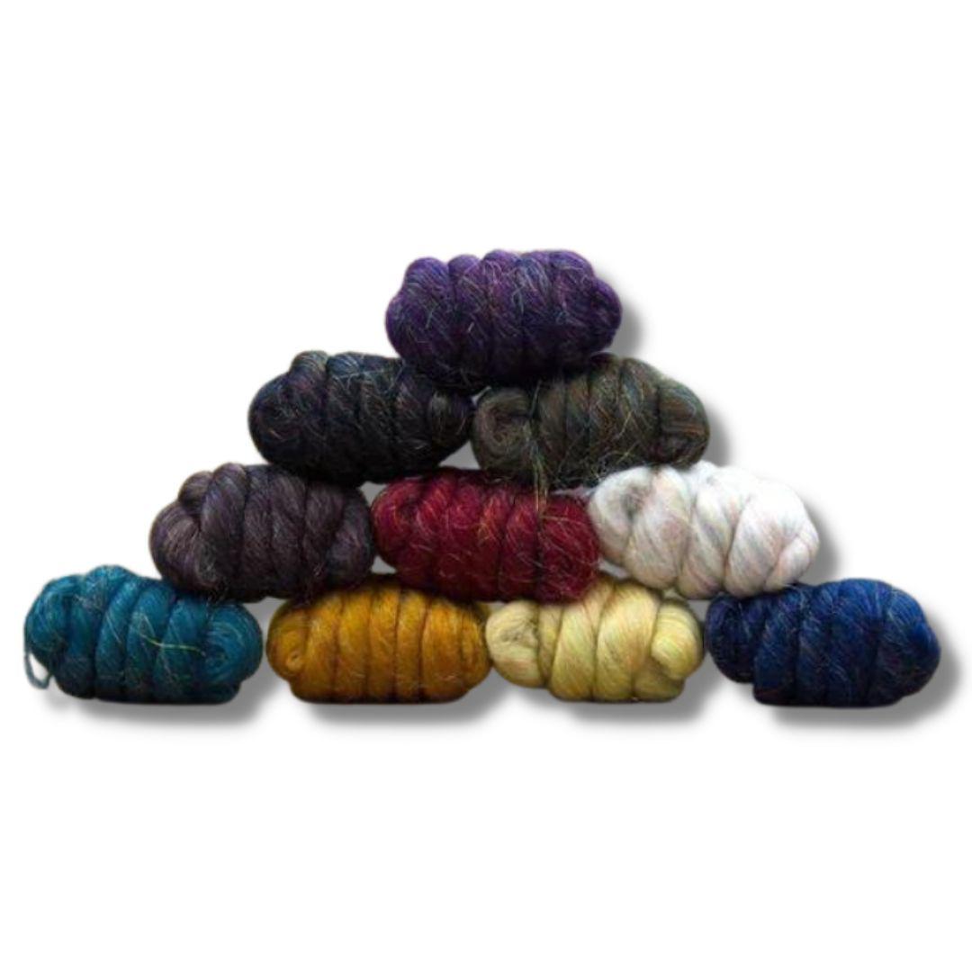 Glitzy Glam Variety Pack | 10 Sparkling Colorways-Wool Roving-Revolution Fibers-Revolution Fibers