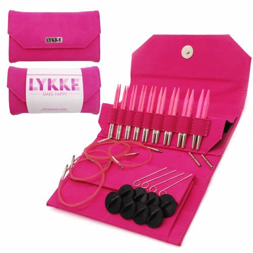 Blush 3.5 inch interchangeable needle set fuchsia - K-LYKKE-BL-35IC-SET-FSC