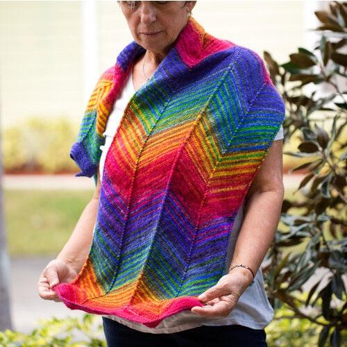 Uneek Chevron Scarf Kit | Fingering / DK / Worsted Weights-Knitting Kits-Urth Yarns-Fingering-01-Revolution Fibers