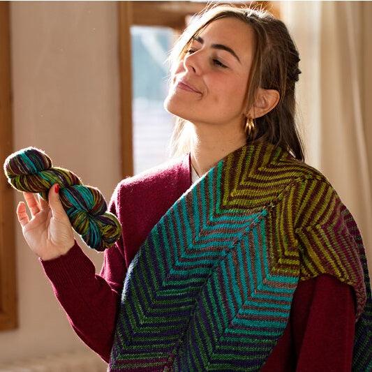 Uneek Chevron Scarf Kit | Fingering / DK / Worsted Weights-Knitting Kits-Urth Yarns-Fingering-01-Revolution Fibers