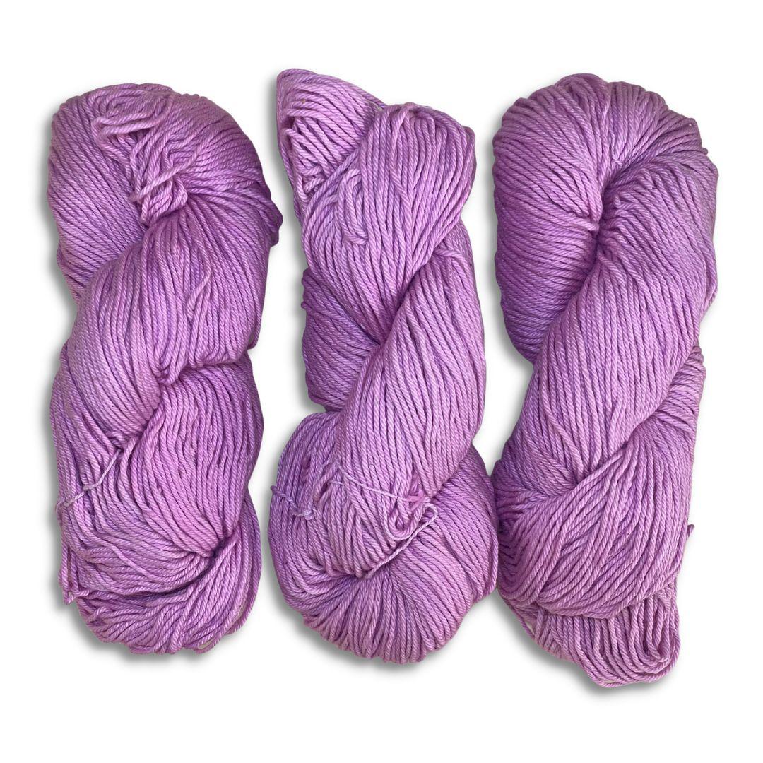 Hand Dyed Cotton Yarn Solid Colored | DK Weight 100 Grams, 200 Yards, 4 Ply-Yarn-Revolution Fibers-Pink Bliss-Revolution Fibers