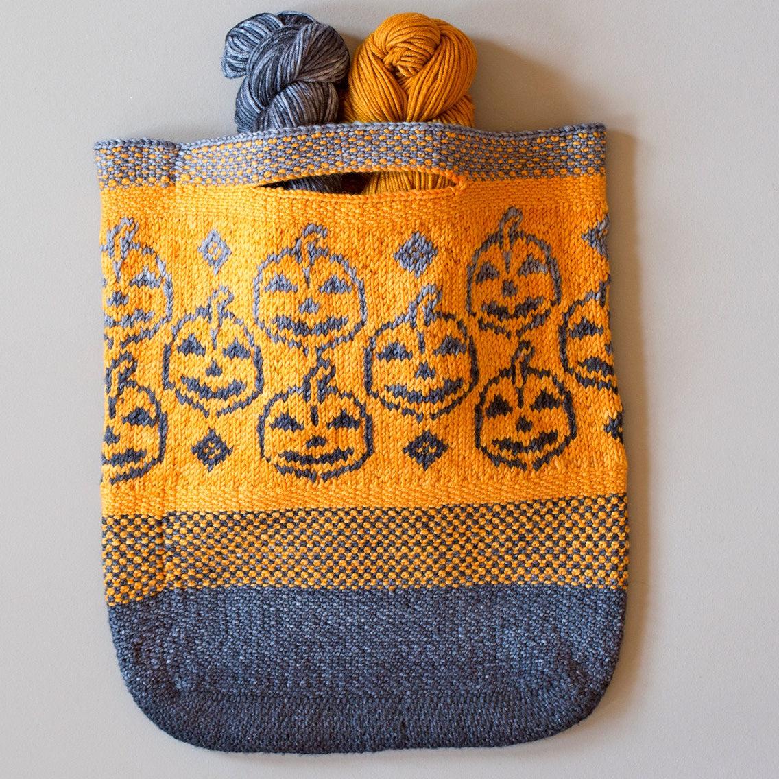 Pumpkin Trick or Treat Bag Kit-Knitting Kits-Urth Yarns-Revolution Fibers
