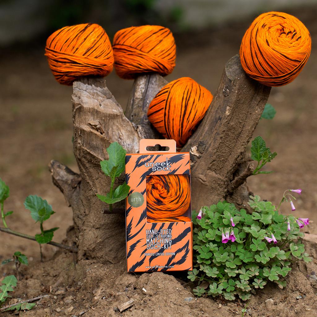 Uneek Sock Kits | Inner Animal Limited Edition | Self Striping Sock Kits-Knitting Kits-Urth Yarns-Uneek Sock Zebra-Revolution Fibers