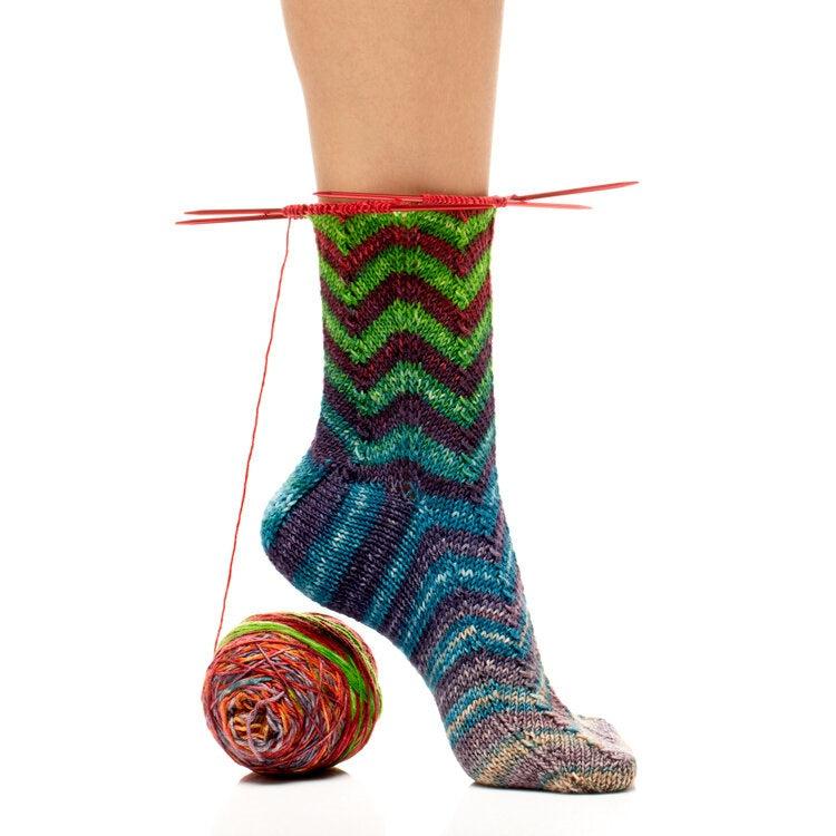 Chevron Toe Up Sock Pattern - Uneek Fingering-Knitting Patterns-Urth Yarns-Revolution Fibers