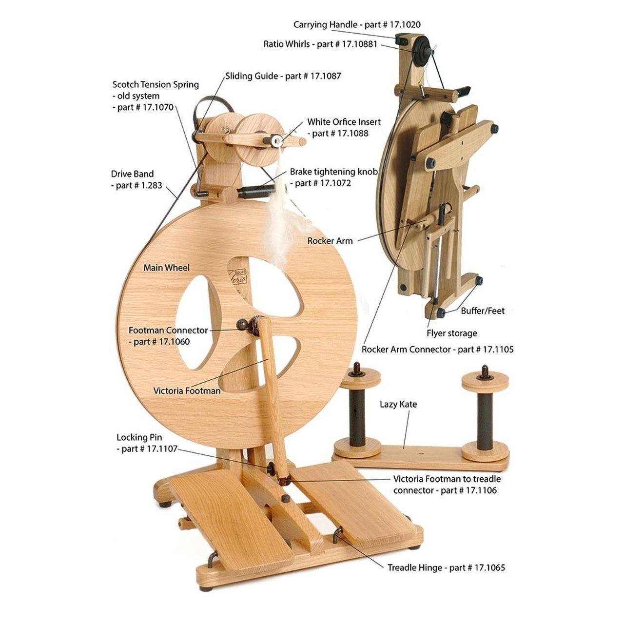 Louet Victoria S96 Oak Spinning Wheel-Spinning Wheel-Louet-Revolution Fibers